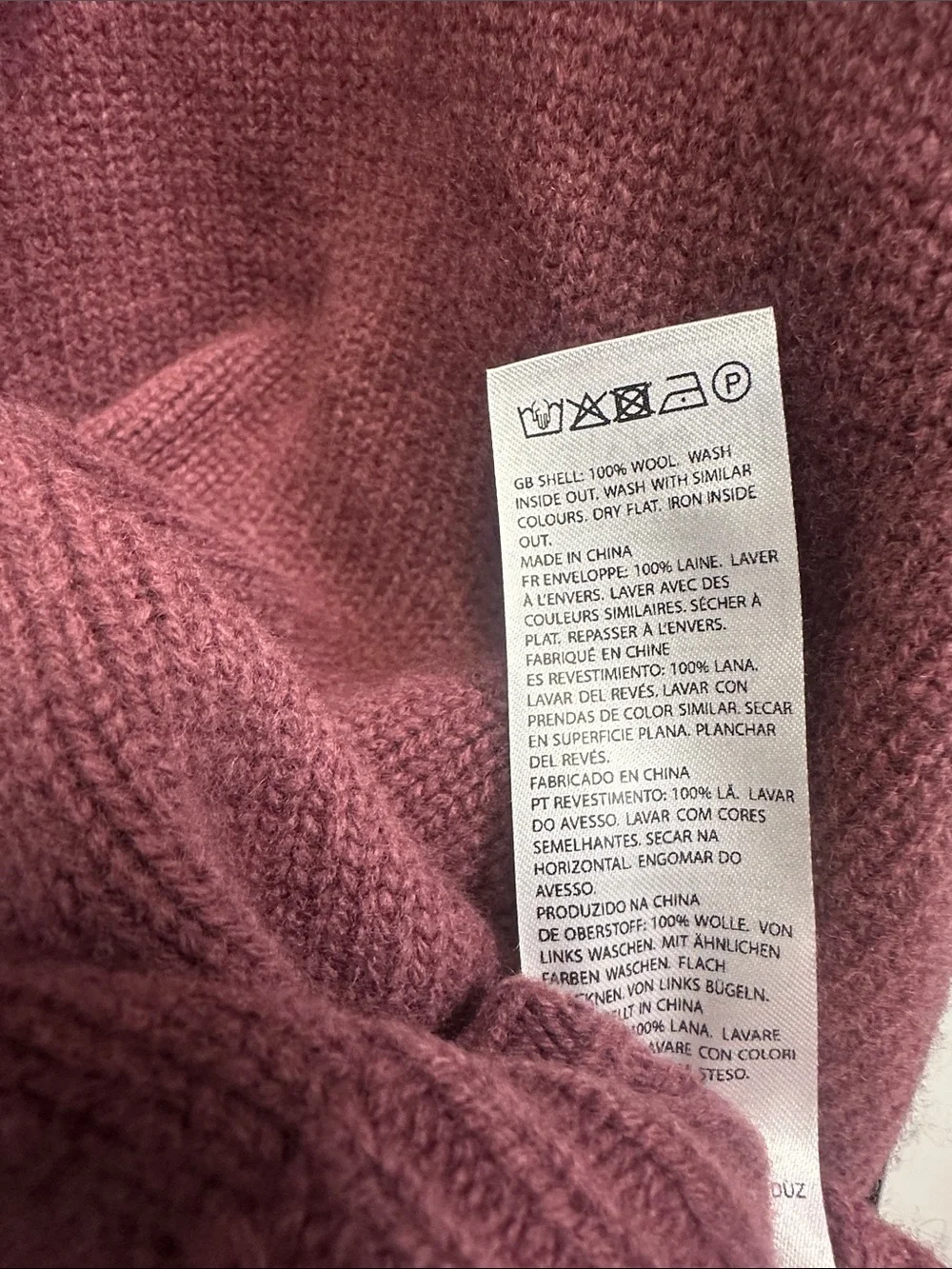Women's Wool Crewneck Sweater in Dusty Mauver